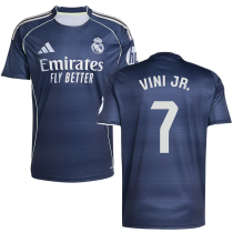 VINI JR． #7 RM 1:1 Quality Away Fans Soccer Jersey 2025/26（Laliga Font)