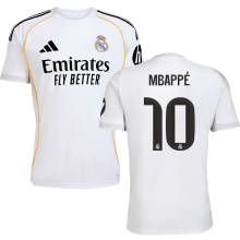 MBAPPÉ #10 RM Home 1:1 Quality White Fans Soccer Jersey 2025/26（UCL Font)