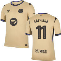 RAPHINHA # 11 BA 1:1 Quality Away Fans Soccer Jersey 2025/26 (UCL Font 欧冠字体 有号下广告)