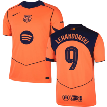 LEWANDOWSKI # 9 BA 1:1 Quality Third Fans Soccer Jersey 2025/26 (UCL Font 欧冠字体 有号下广告)