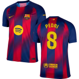 PEDRI # 8 BA 1:1 Quality Home Fans Soccer Jersey 2025/26  (LaLiga Font 西甲字体 有号下广告)