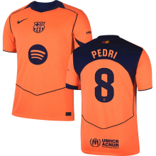 PEDRI # 8 BA 1:1 Quality Third Fans Soccer Jersey 2025/26 (LaLiga Font 西甲字体 有号下广告)