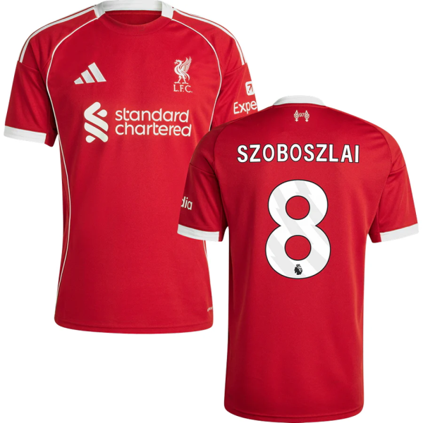 SZOBOSZLAI #8 LFC 1:1 Home Red Fans Jersey 2025/26 (League Font 联赛字体 )