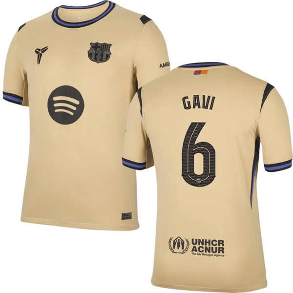 GAVI # 6 BA 1:1 Quality Away Fans Soccer Jersey 2025/26 (UCL Font 欧冠字体 有号下广告)