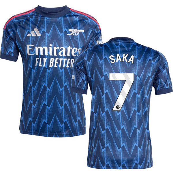 SAKA #7 ARS 1:1 Quality Away Fans Soccer Jersey 2025/26 (League Font 联赛字体 )