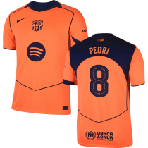 PEDRI # 8 BA 1:1 Quality Third Fans Soccer Jersey 2025/26 (UCL Font 欧冠字体 有号下广告)