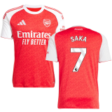 SAKA #7 ARS 1:1 Quality Home Red Fans Soccer Jersey 2025/26 (League (UCL Font 欧冠字体 )