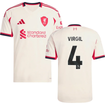 VIRGIL #4 LFC 1:1 Away Fans Jersey 2025/26 (League Font 联赛字体 )