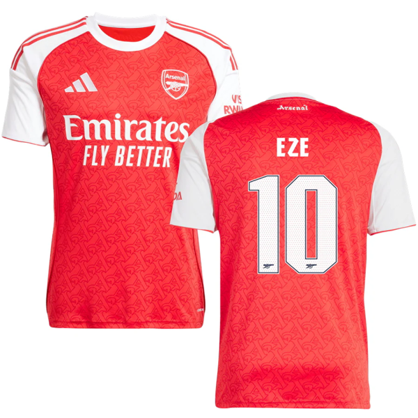 EZE #10 ARS 1:1 Quality Home Red Fans Soccer Jersey 2025/26 (League (UCL Font 欧冠字体 )