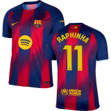 RAPHINHA # 11 BA 1:1 Quality Home Fans Soccer Jersey 2025/26  (LaLiga Font 西甲字体 有号下广告)