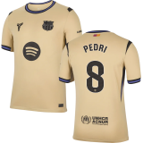 PEDRI # 8 BA 1:1 Quality Away Fans Soccer Jersey 2025/26 (LaLiga Font 西甲字体 有号下广告)
