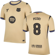 PEDRI # 8 BA 1:1 Quality Away Fans Soccer Jersey 2025/26 (UCL Font 欧冠字体 有号下广告)