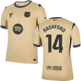 RASHFORD # 14 BA 1:1 Quality Away Fans Soccer Jersey 2025/26 (LaLiga Font 西甲字体 有号下广告)
