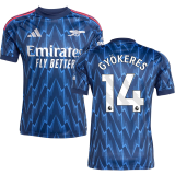 GYÖKERES #14 ARS 1:1 Quality Away Fans Soccer Jersey 2025/26 (League Font 联赛字体 )