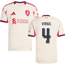 VIRGIL #4 LFC 1:1 Away Fans Jersey 2025/26 (UCL Font 欧冠字体 )