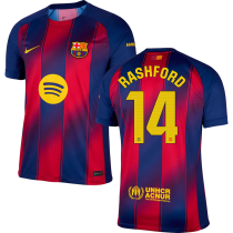 RASHFORD # 14 BA 1:1 Quality Home Fans Soccer Jersey 2025/26  (UCL Font 欧冠字体 有号下广告)