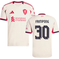 FRIMPONG #30 LFC 1:1 Away Fans Jersey 2025/26 (UCL Font 欧冠字体 )