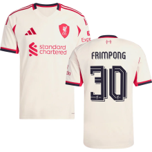 FRIMPONG #30 LFC 1:1 Away Fans Jersey 2025/26 (UCL Font 欧冠字体 )