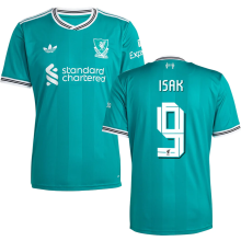 ISAK #9 LFC 1:1 Quality Third Green Fans Soccer Jersey 2025/26 (UCL Font 欧冠字体 )