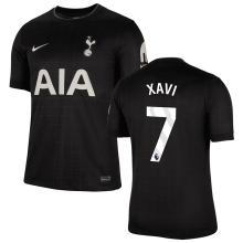 XAVI #7 TH FC 1:1 Quality Away Black Fans Soccer Jersey 2025/26 (League Font 联赛字体 )