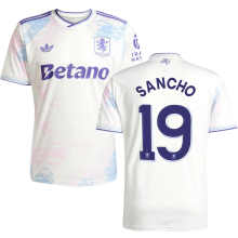 SANCHO #19 Aston Villa Third Fans Soccer Jersey 2025/26 (UCL Font 欧冠字体 )