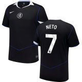 NETO #7 CFC Third Black Fans Soccer Jersey 2025/26 (League Font 联赛字体 )