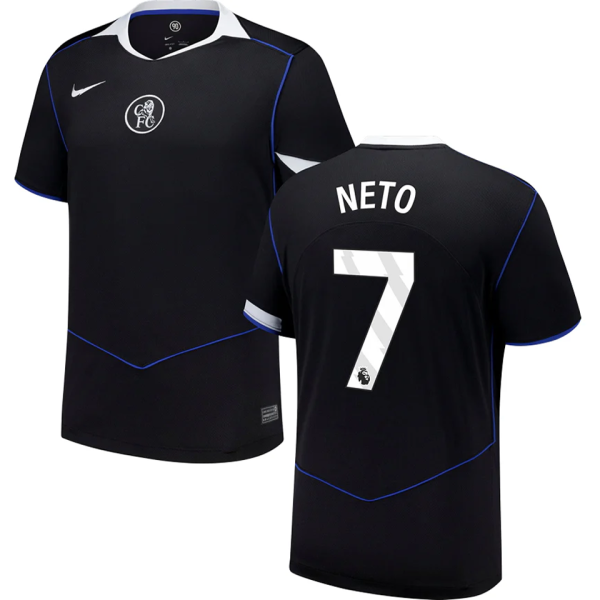 NETO #7 CFC Third Black Fans Soccer Jersey 2025/26 (League Font 联赛字体 )