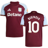 BUENDIA #10 Aston Villa Home Fans Soccer Jersey  2025/26 (UCL Font 欧冠字体 )