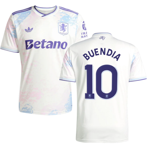 BUENDIA #10 Aston Villa Third Fans Soccer Jersey 2025/26 (UCL Font 欧冠字体 )