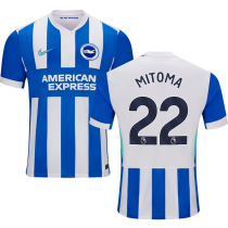 MITOMA #22 Brighton Home Fans Soccer Jersey 2025/26 (League Font 联赛字体 )