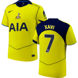 XAVI #7 TH FC Third Yellow Fans Soccer Jersey 2025/26 (League Font 联赛字体 )