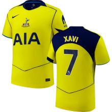 XAVI #7 TH FC Third Yellow Fans Soccer Jersey 2025/26 (League Font 联赛字体 )