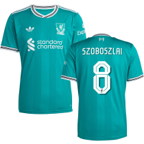 SZOBOSZLAI #8 LFC 1:1 Quality Third Green Fans Soccer Jersey 2025/26 (UCL Font 欧冠字体 )