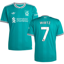 WIRTZ #7 LFC 1:1 Quality Third Green Fans Soccer Jersey 2025/26 (League Font 联赛字体 )