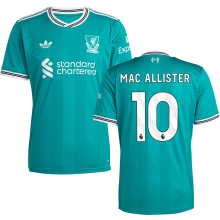 MAC ALLISTER #10 LFC 1:1 Quality Third Green Fans Soccer Jersey 2025/26 (League Font 联赛字体 )