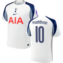 maddison #10 TH FC 1:1 Quality Home White Fans Soccer Jersey 2025/26 (UCL Font 欧冠字体 )