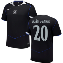 João Pedro #20 CFC Third Black Fans Soccer Jersey 2025/26  (UCL Font 欧冠字体 )