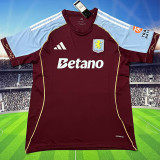BUENDIA #10 Aston Villa Home Fans Soccer Jersey  2025/26 (UCL Font 欧冠字体 )
