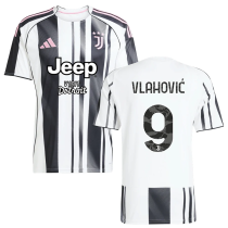 Vlahović #9 JUV 1:1 Quality Home Fans Soccer Jersey 2025/26 带胸前新广告