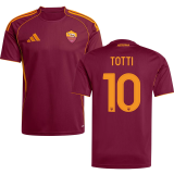 TOTTI #10 Roma 1:1 Quality Home Red Fans Soccer Jersey 2025/26
