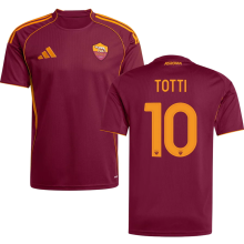 TOTTI #10 Roma 1:1 Quality Home Red Fans Soccer Jersey 2025/26