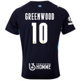 GREENWOOD #10 MS 1:1 Quality Away Fans Soccer Jersey 2025/26 (UCL Font 欧冠体 ) （Have TREIZIEME HOMME 带号下广告 ）