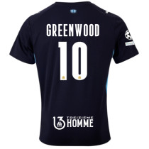 GREENWOOD #10 MS 1:1 Quality Away Fans Soccer Jersey 2025/26 (UCL Font 欧冠体 ) （Have TREIZIEME HOMME 带号下广告 ）