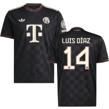 Luis Díaz #14 BFC 1:1 Quality Third Black Fans Soccer Jersey 2025/26