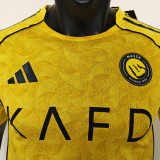 2025/26 Al Nassr Home Yellow Player Version Soccer Jersey