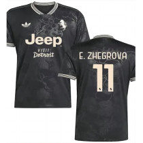 E. ZHEGROVA  点后有空格 JUV 1:1 Quality Third Black Fans Soccer Jersey  2025/26 带胸前新广告