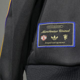 2025/26 M Utd Black Retro style Jacket Tracksuit