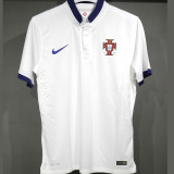 2014 Portugal Away White Retro Player Version Soccer Jersey 球员版