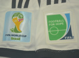 2014 Portugal Away White Retro Player Version Soccer Jersey 球员版