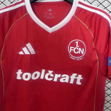 2025/26 1. FC Nürnberg Third Red Fans Soccer Jersey  纽伦堡